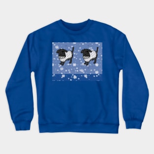 Winter Christmas Sweater Dogs and Snow Crewneck Sweatshirt